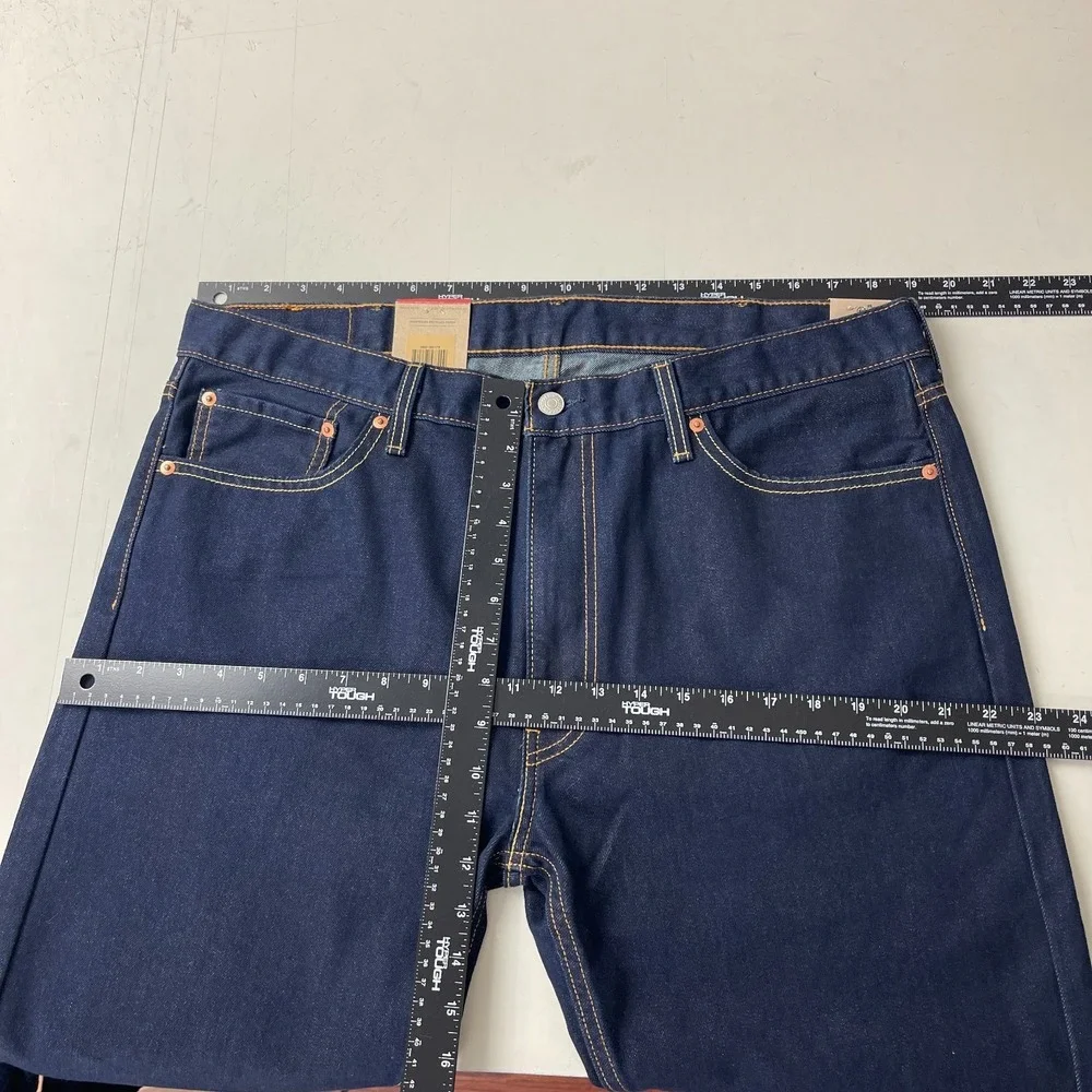 Levis 513 Jeans Mens 38x32 Blue Slim Straight Dark Wash Indigo Preppy Grunge